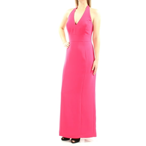 CALVIN KLEIN $199 Womens New 1059 Pink V Neck Maxi Sheath Dress 8 B B