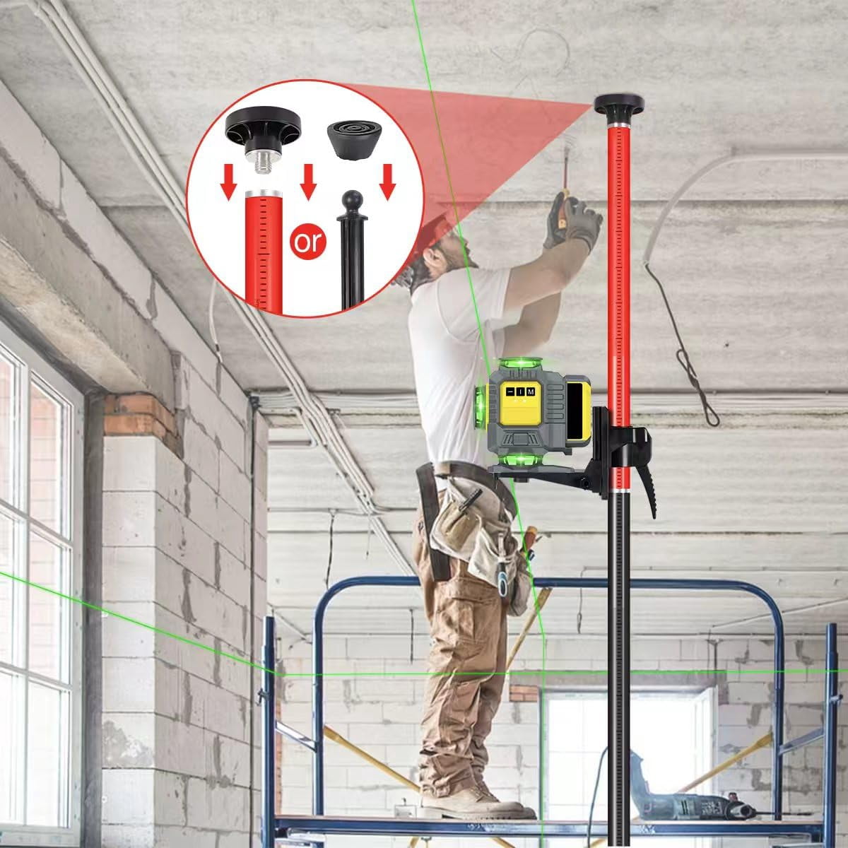 12 Ft./3.7M Professional Lasers Level Pole