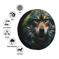 thumbnail image 4 of Wukai Realistic Style Colorful Wolf Print Spare Tire Cover for RV Trailer,Waterproof PVC Faux Leather Wheel Cover Fit for Truck,Trailer,RV,SUV,Camper and Most Vehicle-15 inch, 4 of 6