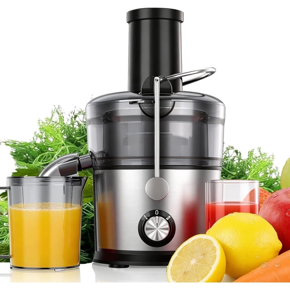 Juicer Machines, 1200W Juicer with 3" Feed Chute for Whole Fruits and Vegs, Dual Speeds Centrifugal Juice ,  Full Copper , 35oz Large Juice Jug, Stainless