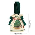 thumbnail image 3 of Diceymbol Christmas Candy Canvas Bag, Fabric Drawstring Gift Bag, Santa Print, 7x7-Inch, 3 of 6