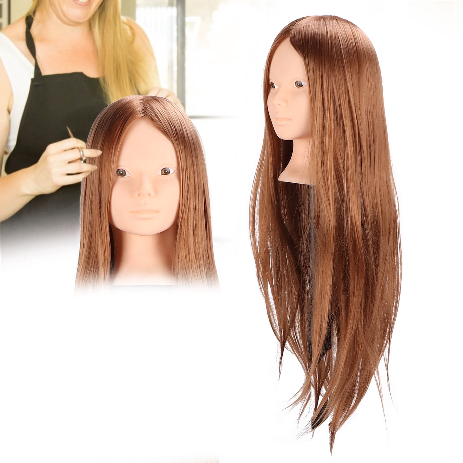Hair Styling Mannequin, Easy Operation Hair Mannequin Head High Temperature Fiber For Cosmetology Students For Hairdresser For Hairdressing Training