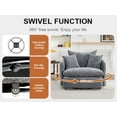 thumbnail image 3 of LITVZ 360 Degree Swivel Accent Chair Oversized, 37.4 inch Extra Wide Barrel Swivel Chairs with Deep Seat for Living Room, Club, Reading, Bedrooms, 3 of 10