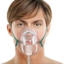 XIRQI Adult Oxygen Mask with Tube & Adjustable Elastic Strap (Adult)