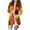 Orange-3, variant on TFEOQRY Women's Pattern Print Cardigan Long Sleeve Open Front Long Sleeve Coat Casual Fall Winter Outerwear Dark Blue