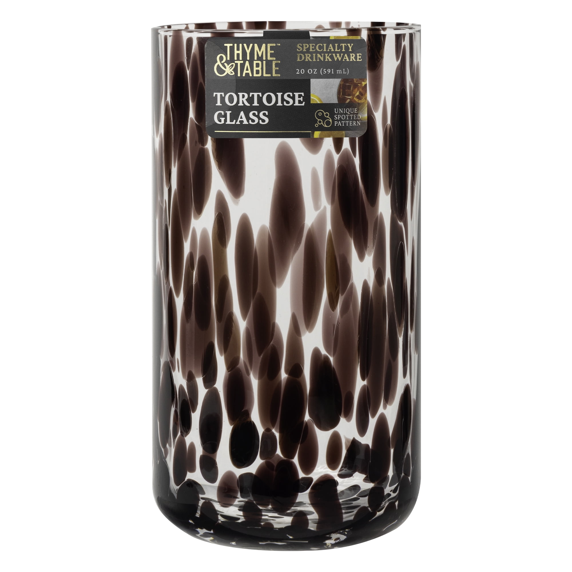 Thyme & Table Black Tortoise Drinking Glass, 20 fl oz