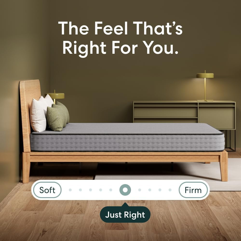 Siena 8” Essential Hybrid King Mattress – Medium Firm - Memory Foam & Innerspring System – 180-Night Trial – Pressure-Relief – Mattress in a Box