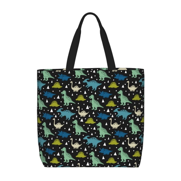 Easygdp Dinosaur Bolsa Tote para Mujer, Bolso de Hombro para Trabajo, Playa, Viajes, Compras y Supermercado