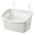 thumbnail image 2 of Aminojy Wall-Mountable Hanging Storage Basket with Hooks, Ventilated Plastic Shower Organizer for Bathroom Toiletries, Kitchen Pantry, and Bedroom Accessories - Space Saving & Anti-Slip Base, 2 of 9