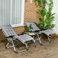 thumbnail image 2 of Outsunny Reclining Zero Gravity Chair, Folding Sun Lounger with Cushion, 2 of 10