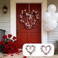 thumbnail image 7 of Mecorevxz Valentines Day Pink Heart Shaped Wreath Door Wall Hanging Decoration Romantic Home Decor Suitable for Front Door Window Party Garland(B), 7 of 7