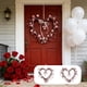 thumbnail image 1 of Corona De Plástico Corona floral rosa en forma de corazón para puerta de entrada y pared, decoración romántica para el Día de San Valentín, ventana, fiesta (1 unidad) JASKFLY, 1 of 8