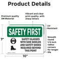 thumbnail image 2 of (2 Pack) Safety Glasses With Side Shields With Symbol OSHA Safety First Sign, 2 of 7