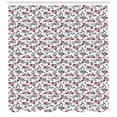 thumbnail image 3 of Ambesonne Love Shower Curtain, Valentine's Day Hearts, 69"Wx84"L, Grey White Hot Pink, 3 of 3