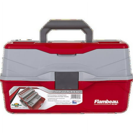 Flambeau Outdoors Classic 3-Tray Tackle Box Red