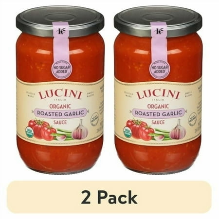 (2 pack) Lucini Italia Organic Roasted Garlic Marinara Sauce 24 oz. Jar