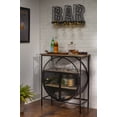 thumbnail image 2 of Gerson 35.5 in H Wood and Metal Bar Table with Glass Doors, 2 of 2