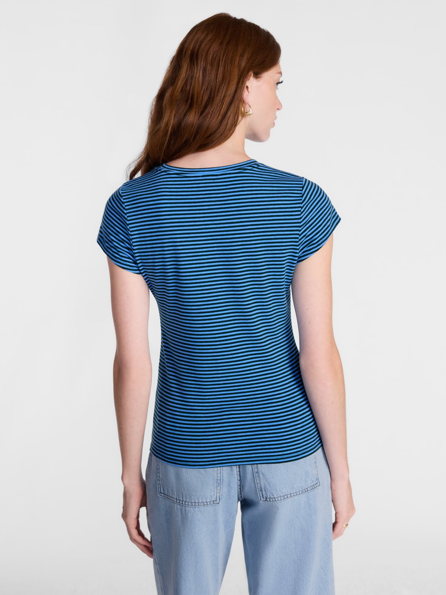 Scenario Women's and Women's Plus Tee with Short Cap Sleeves, Sizes XS-4X