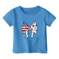 thumbnail image 4 of Big Kid Girl's 4th Of July Patriotic Short Sleeve T Shirt Cute Independence Day Flag Print Tee Comfortable Casual Summer Top For Toddler Kids Top Teen Girl Books Girls Winter Tops 13-14 Years Blue, 4 of 4