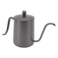 thumbnail image 3 of Cafetera profesional con boquilla de 600 ml de capacidad, de acero inoxidable, con cuello de cisne, para uso doméstico y de viaje, color negro, 3 of 14