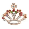 thumbnail image 1 of Crown Brooch,   Rhinestone Beautiful Alloy Frame Princess Queen Crown Brooch  For Wedding Party, 1 of 8