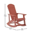 thumbnail image 5 of Flash Furniture Savannah Adirondack Rocking Chair Red 2/Pack (JJC14705RED2), 5 of 9