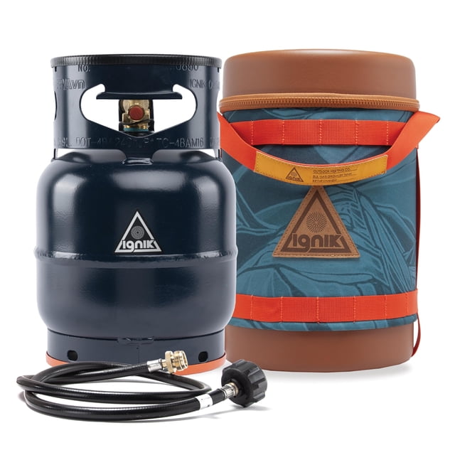 Tanque de propano Ignik Deluxe de 5 lb con manguera y estuche de transporte
