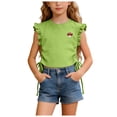 thumbnail image 3 of UAYOTSE Girls Shirts Short Sleeve Soft Cotton T-Shirts Plain Tees Tops Clothes for Kids,Sizes 7-8 Years, 3 of 6