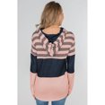 thumbnail image 3 of Femmes Blanc/rose/multicolor/vert Me Parler Couleur Bloc Cordon Sweat à Capuche, 3 of 12