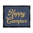 thumbnail image 5 of Stupell Industries Happy Camper Vintage Script Phrase Yellow Accent Jet Black Framed Floating Canvas Wall Art, 24x30, by Lil' Rue, 5 of 5