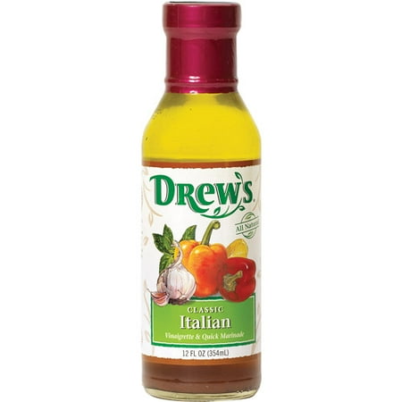 Drew's Classic Italian Vinaigrette Dressing, 12 oz (Pack of 6)