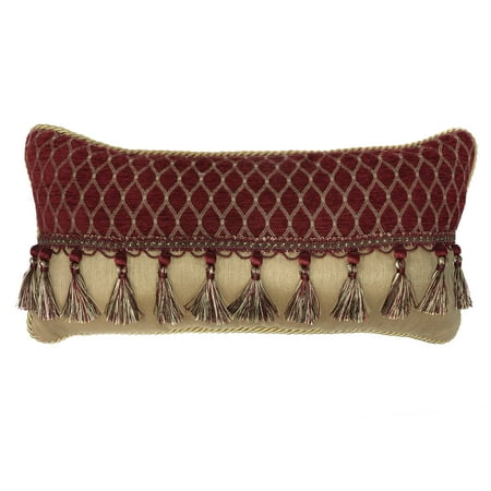 Croscill Roena Boudoir Pillow With Burgundy Finish 2A0-530O0-7030/604