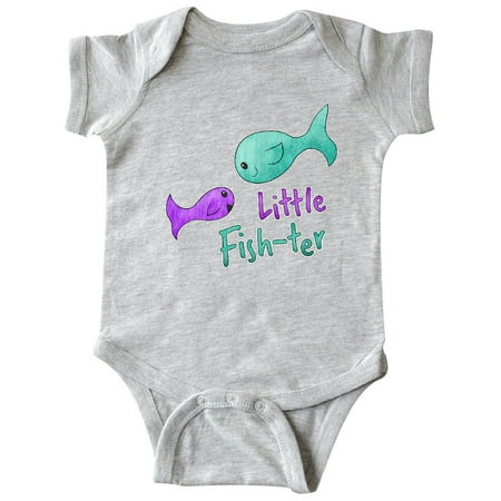 

Inktastic Little Fish-ter- Cute fish sisters Gift Baby Girl Bodysuit