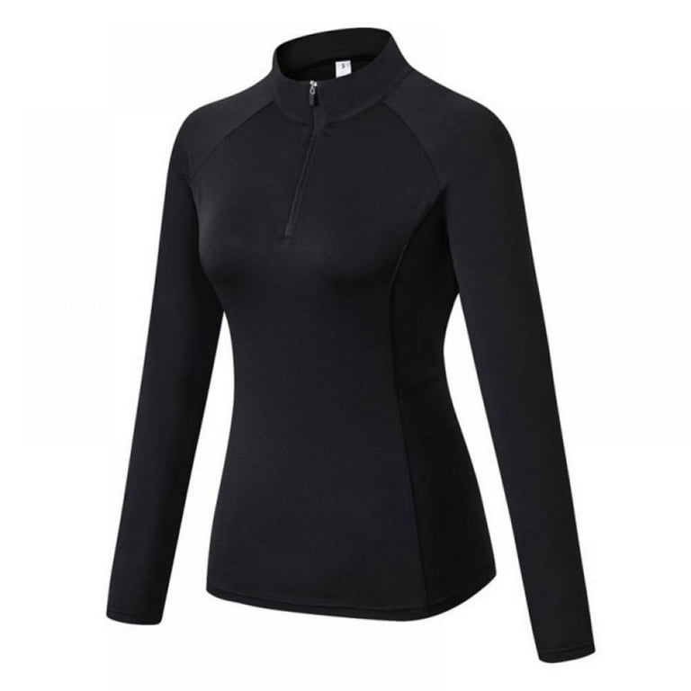 Black FITTIN Long Sleeve Workout Yoga Tops for Women ( US Shipping