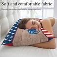 thumbnail image 5 of Independence Day Pillow Covers, Linen Long Throw Pillow Case, Gnomes Truck Star Flag Wooden Grain Holiday Pillow Protector Decorative Cushion Cover for Living Room/Bedroom 12" x 20", 5 of 8