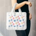 thumbnail image 6 of Yiaed Bright Colorful Fireworks Print Fluffy Shoulder Bag Plush Bags Women Ladies Tote Bag Fluffy White Furry Purse Handbag for Autumn and Winter, 6 of 7