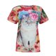 thumbnail image 3 of Pntutb Camiseta de manga corta suelta de una pieza con estampado de gato lindo y sexy para mujer Pntutb Pntutb-3800, 3 of 9