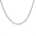 thumbnail image 5 of Collar de cadena Figaro de plata 925 de 40-75 cm y 4 mm para mujer y hombre, collar largo, joyería de hip hop, regalo, 5 of 5