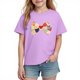 thumbnail image 1 of Blusas y camisas de manga corta con cuello redondo para niños y niñas, camisetas gráficas de manga corta, blusas con estampados bonitos para la temporada escolar., 1 of 8