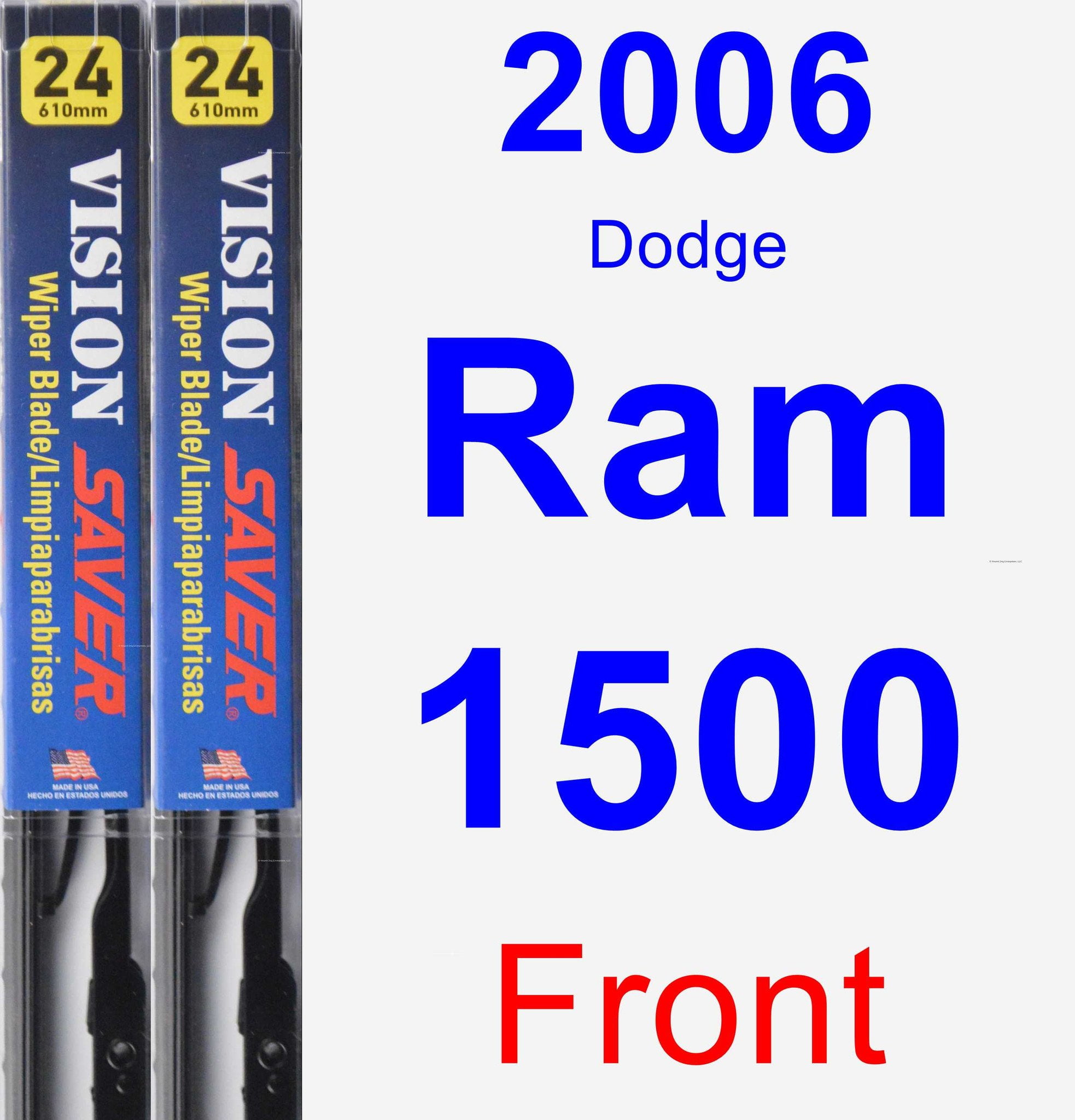 2006 Dodge Ram 1500 Wiper Blade Set/Kit (Front) (2 Blades) Vision