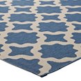thumbnail image 3 of Modway Cerelia Moroccan Trellis 8 x 10 Foot Indoor Outdoor Rug, Blue/Beige, 3 of 7