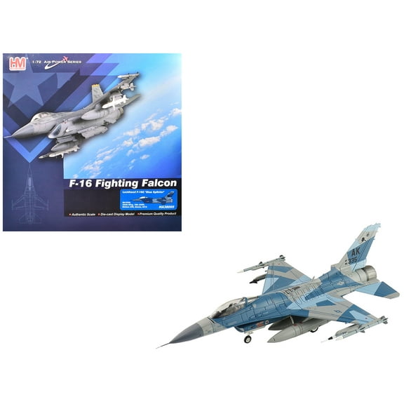 Lockheed F-16C Fighting Falcon Fighter Aircraft "Blue Splinter, Eielson AFB" US Air Force 1/72 Diecast Model by Hobby Master