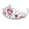 thumbnail image 1 of Femme Partie Couronne Plastique Rouge Coeur Rond Bandeau Strass Cheveux Bandeau, 1 of 1