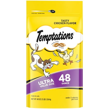 UPC: 0023100137889 | Temptations Tasty Chicken Flavor Crunchy and Soft Cat Treats 48 oz Pouch