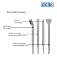 thumbnail image 5 of Juego Cinceles Sds Plus Rork Para Concreto Taladro Set 4 Piezas MT-012, 5 of 5