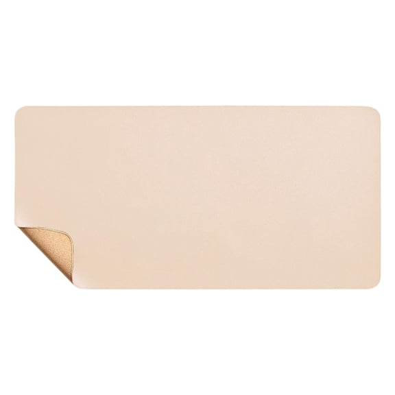 12x24 Inch Cork Desk Pad, Double-Sided Dual-Color Mouse Mat with Stitched Edges, Non-Slip Natural Office Desk Blotter for Computer Laptop Writing, Home Office: Beige