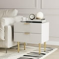 thumbnail image 7 of Semiocthome Modern Nightstand with 2 Drawers Wood Night Stands for Bedroom Set of 2, White, 7 of 7