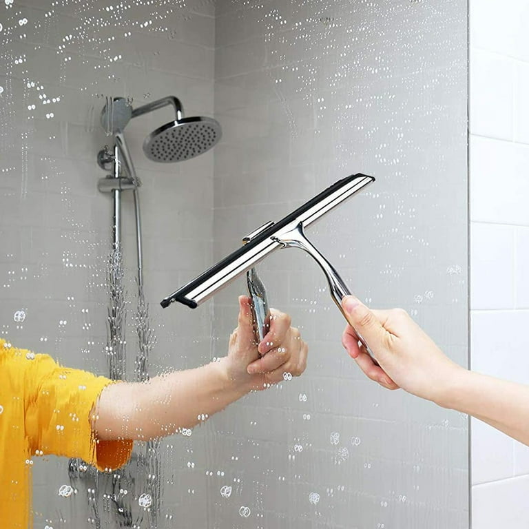 Window Squeegee, Squeegee for Shower Glass Door, Mirror Cleaner Tool, Detachable and Rotatable Glass Cleaner Squeegee, Apply to tiles, Shower Doors