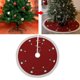 thumbnail image 5 of Tapete de Navidad grande redondo tradicional de 48 pulgadas con patrones de sombrero de Navidad Rojo Perfecl falda de árbol, 5 of 8