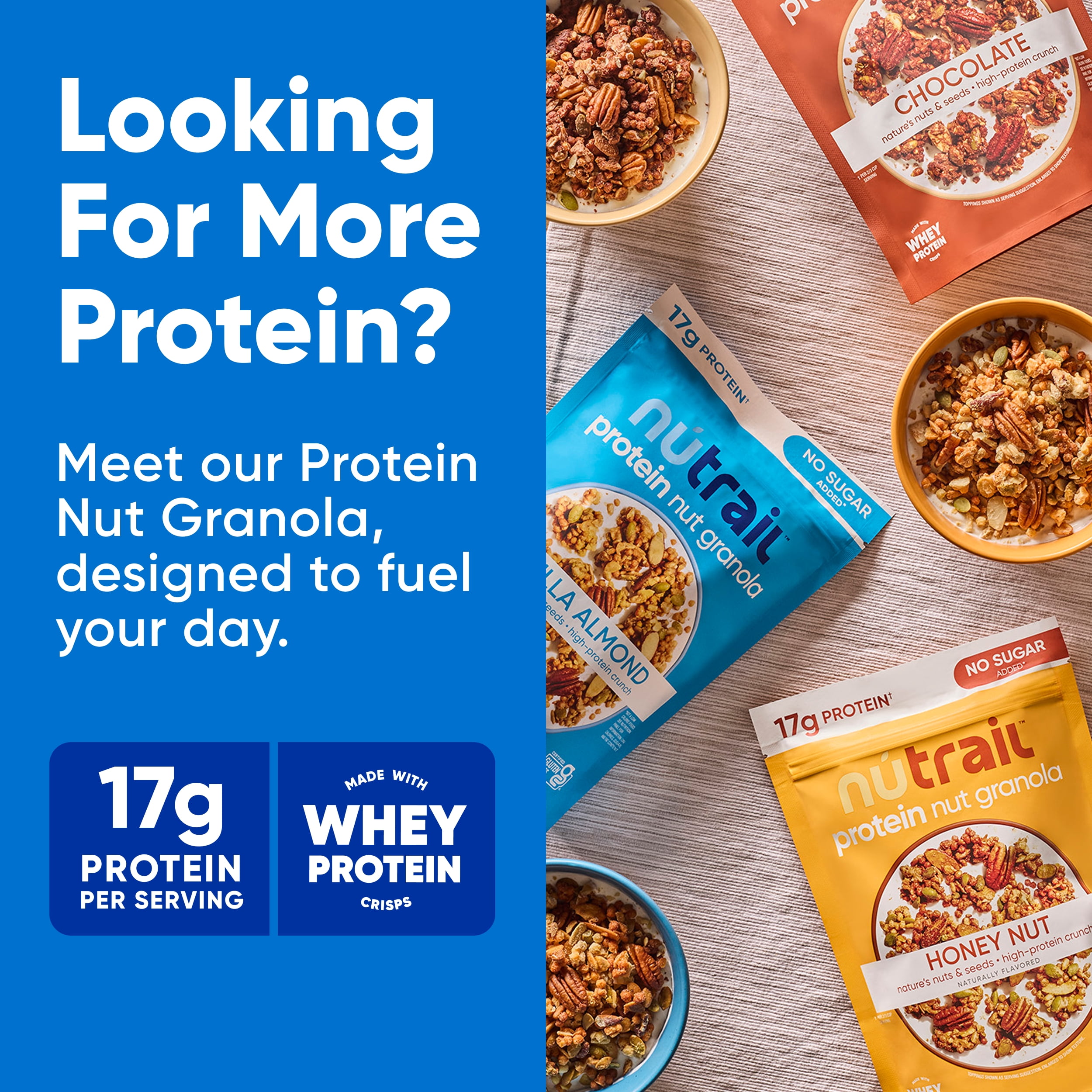 NuTrail Nut Granola Cereal, Blueberry Cinnamon, No Sugar Added, Keto, Gluten Free,  11 oz. 1 Count